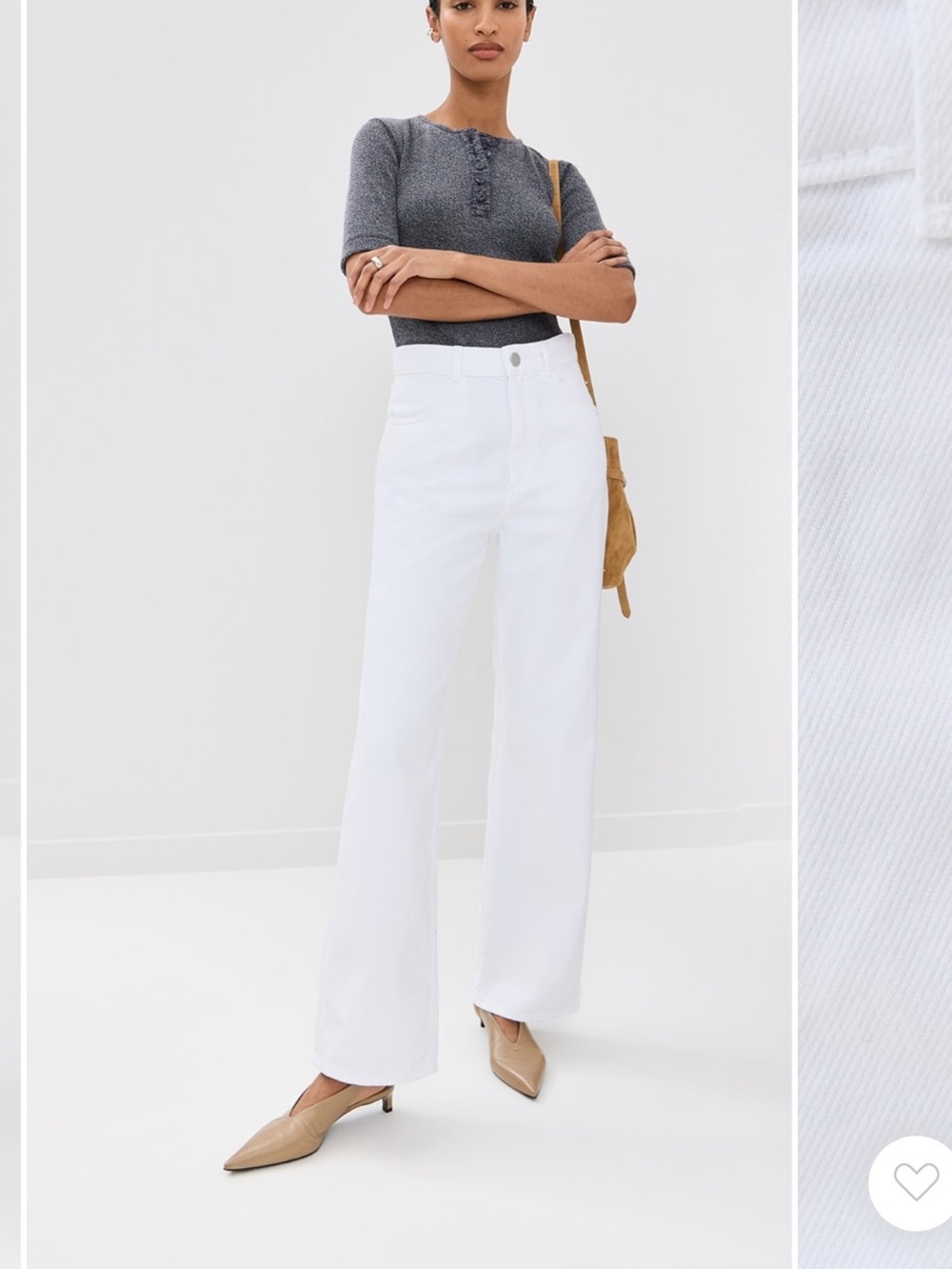 Róhe Relaxed Fit White Jeans